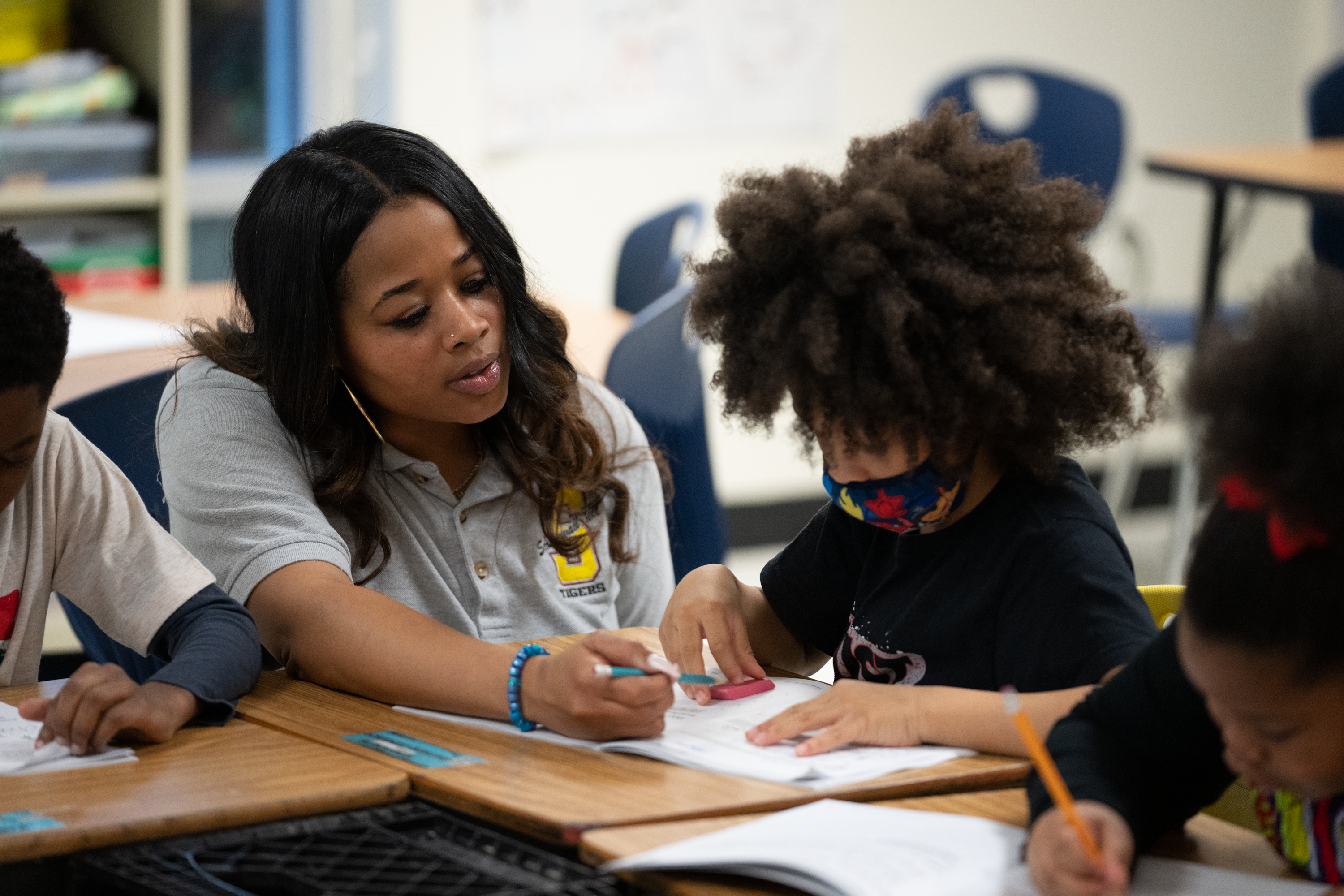 A reading specialist uses color and clear, tactile resources to ensure literacy success for her students