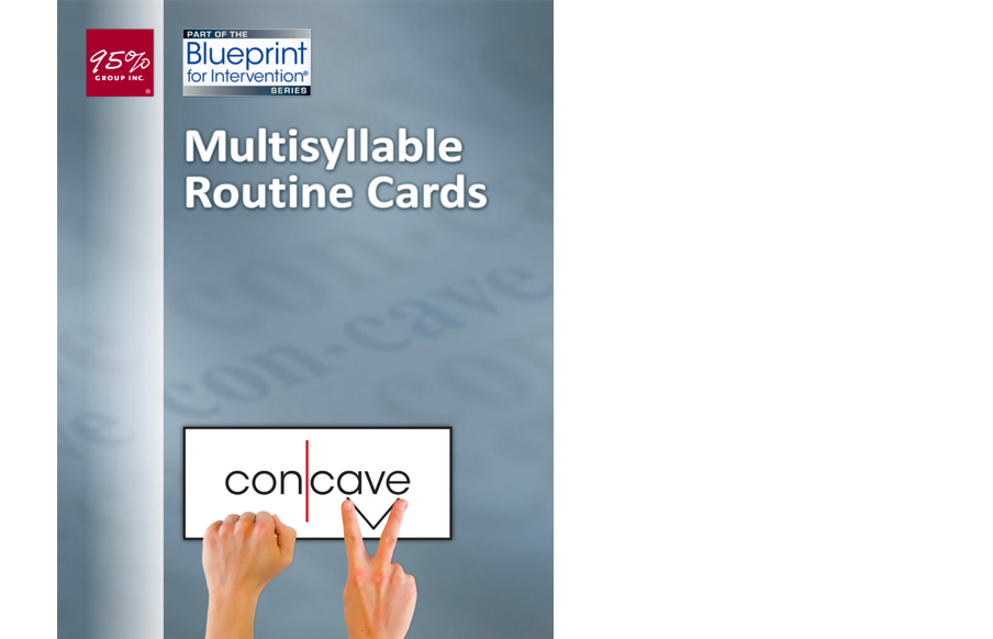 Book cover titled Multisyllable Routine Cards.