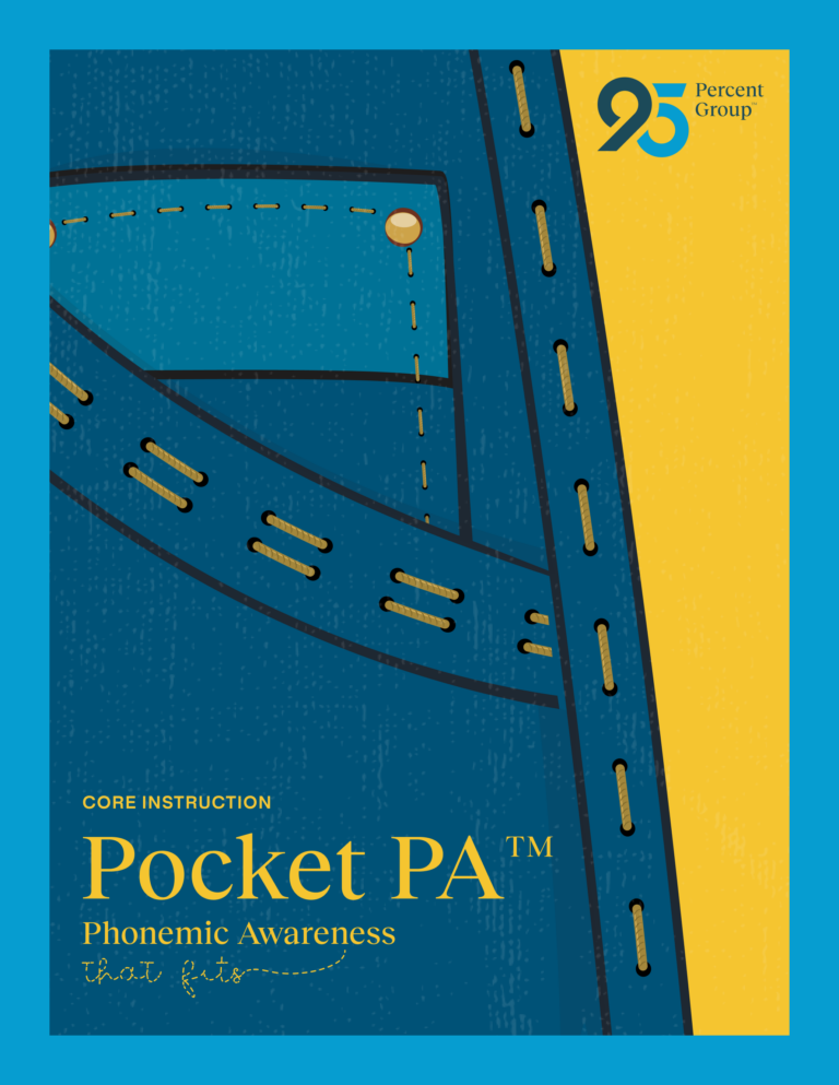 Cover design for 'Pocket PA™ Phonemic Awareness' from 95 Percent Group
