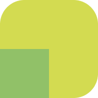 Semi-transparent green square on yellow background