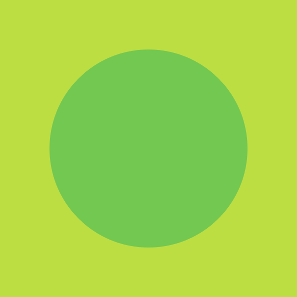 Green circle centered on a lime background