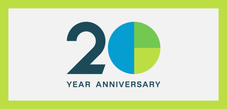 95 Percent Group 20th Anniversary banner